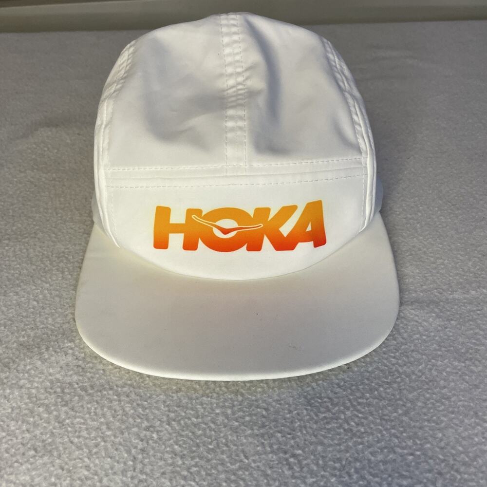 HOKA One Time To Fly Vented Summer Mile Club Adjustable Hat Running See Pics!!!